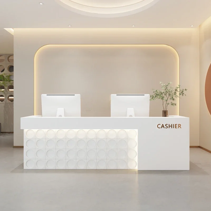 Professional Cash Counter Front Desk Reception Clothes Salon Beauty Furniture Reseption Office Minimalist Empfangstheke Luxury