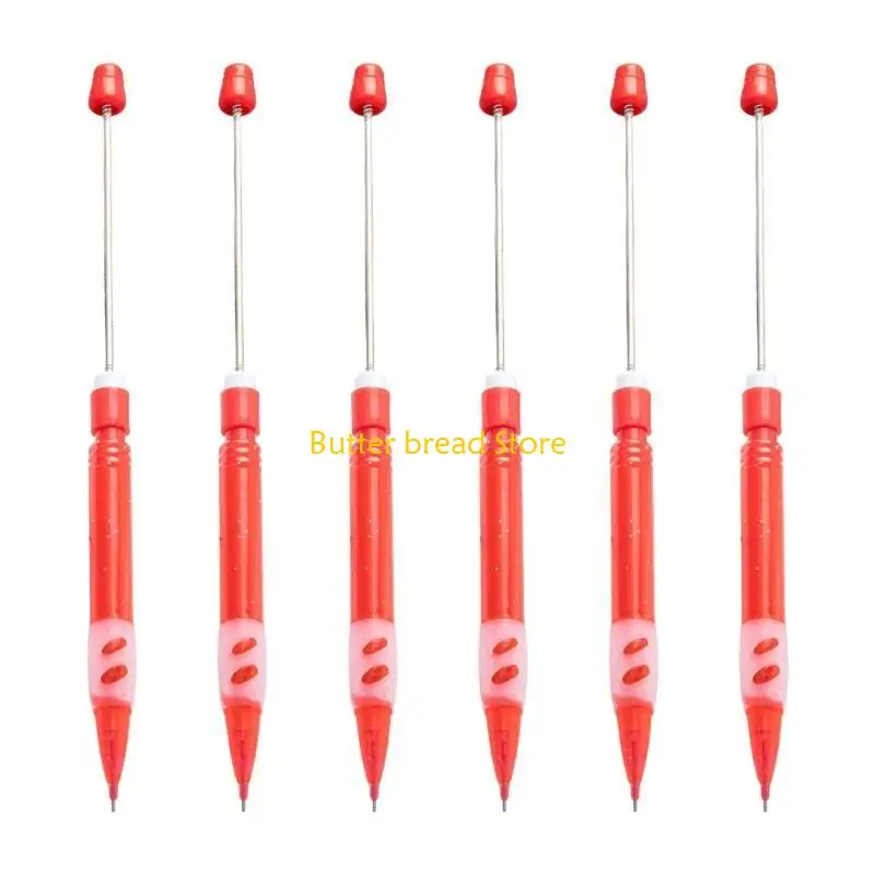 

W89C 6шт механические карандаши с бусинами для письма 0,5 мм автоматический карандаш с бисером