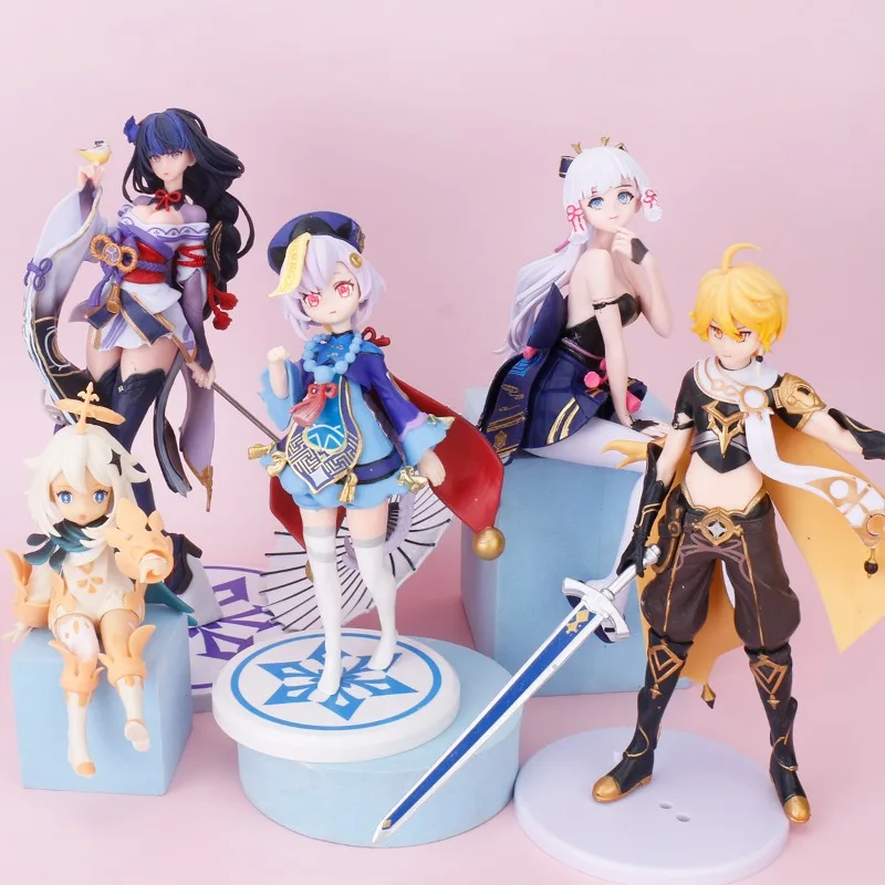Yuan Shen Figur Zweidimensionale Puppe Donnergeneral MiHoYo Spielzeug Paimon Schöne Frau Geschenkbox Kerry Paimon