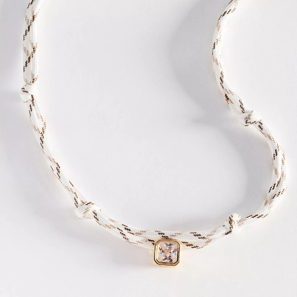 Neue Nischen-Mode Exquisite Doppelseil-Geknotete Zirkon-Style DIY Halskette Armband Schmuck – Detail 6