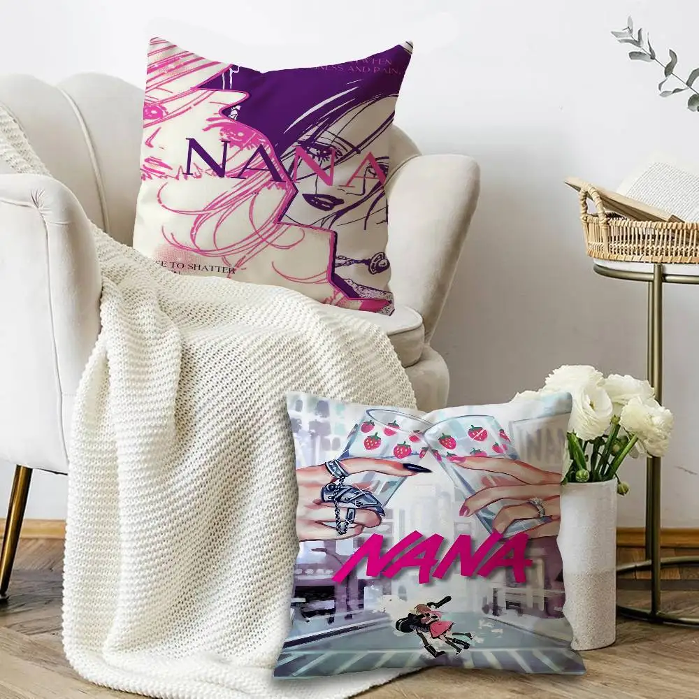 Japanese Classic Anime NANA Personalized picture text home decorative pillows Household Gifts 45x45cm