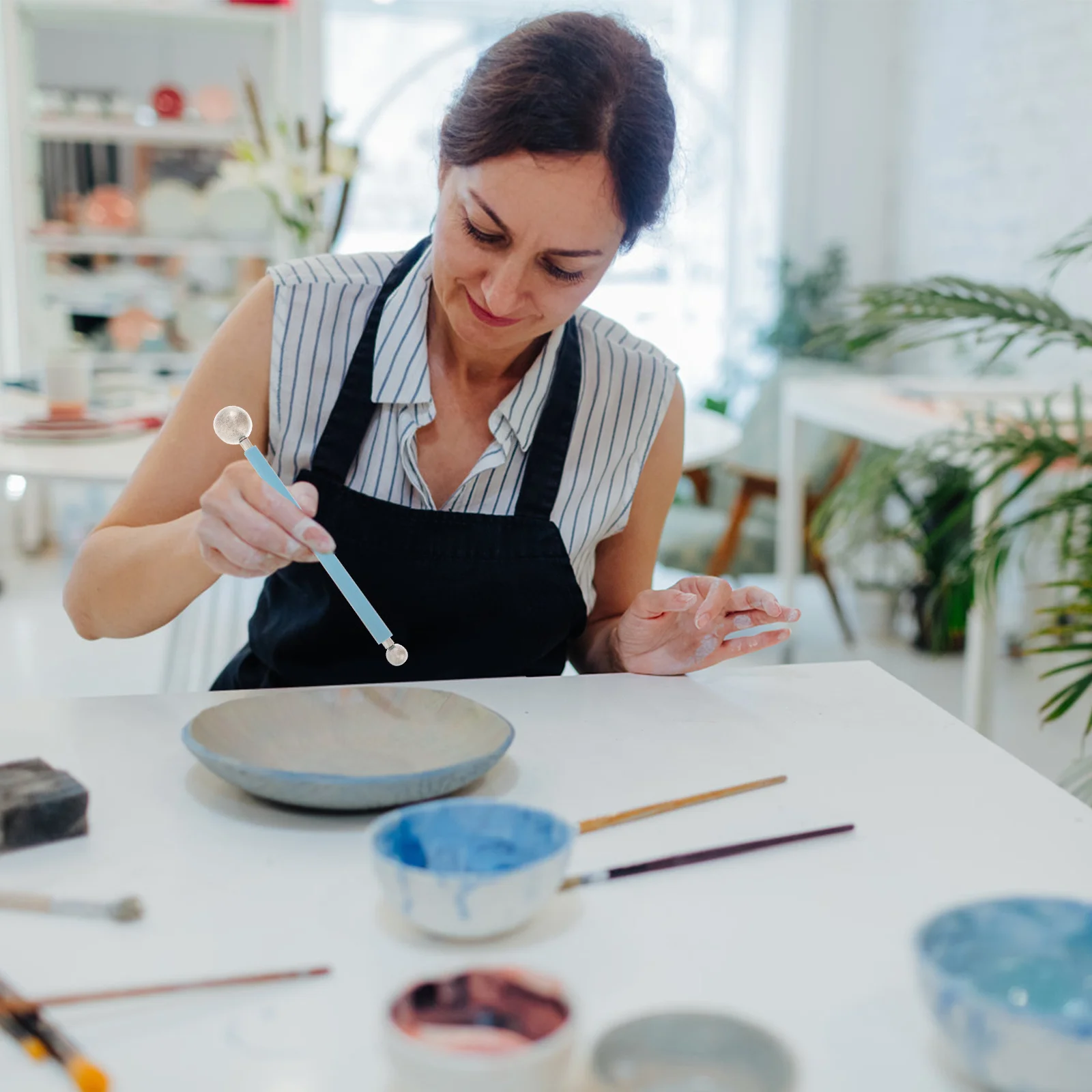 

4Pcs Polymer Clay Tools Dual End Design Multiple Functions Easy Clean for Shaping and Pressing Clay Tools Ceramic Craft Tool