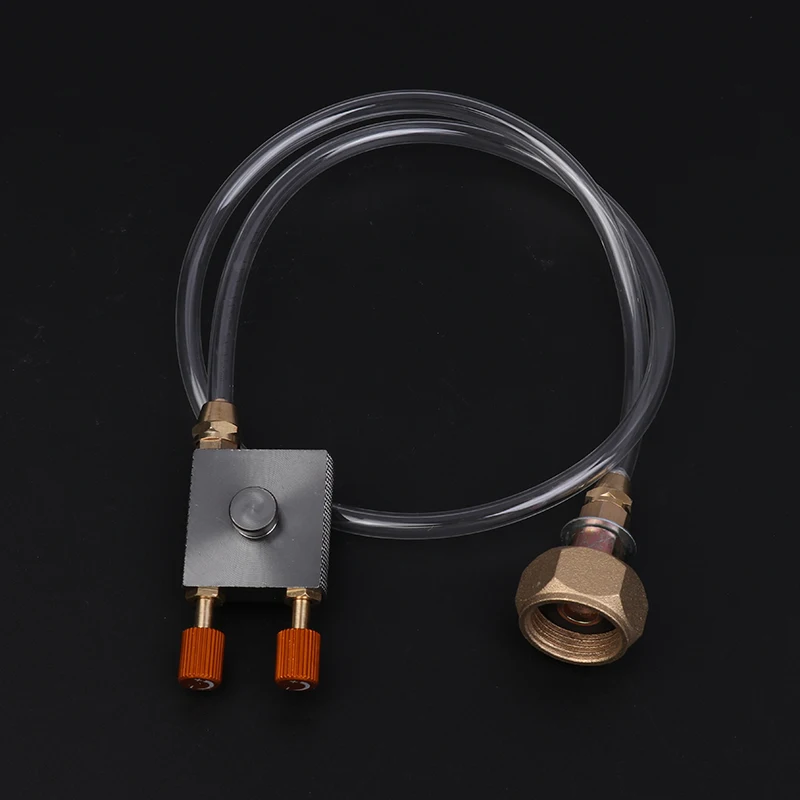 Camping Gas Convertor Stove Gas Flat Cylinder Coupler Convertor Cylinder Filling Tank Refill Adapter With Pressure Relief Valve