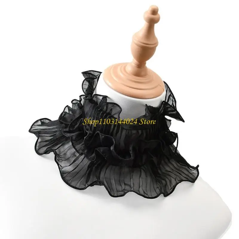 N5KE SCARF SCALLF wiosna Letni Kwirowy Projekt kołnierza z marszonym akcentem obrzeżnym