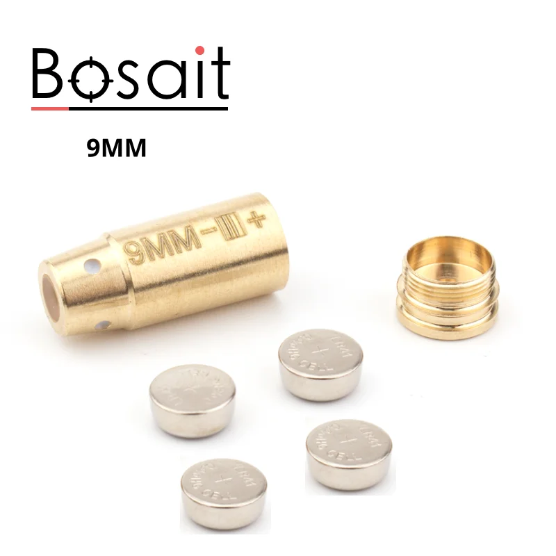 9mm Laser Boresighter 38Spl 380ACP 45ACP 40SW 223Rem Laser Collimator Glock Rifle Laser Bore Sight