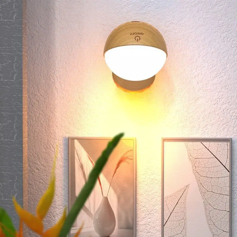 Spherical Bedside Lamp, Living Room, Corridor, Wall Lamp, Bedroom With Sleep, Small Night Lamp, Household Lighting Lamp