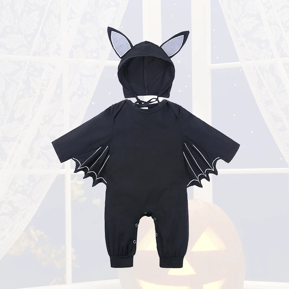 

Baby Jumpsuit Bat Design Long Sleeve Romper Newborn Toddler Size 80 Material Soft Comfortable Floor Walking Playing