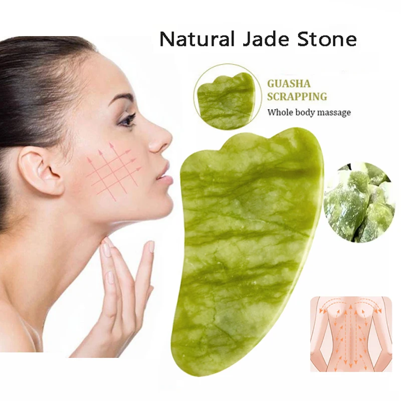 

Массажер для лица Гуа Ша для тела Натуральный нефритовый массажер для лица Красота спины, шеи, тела Гуа Ша Инструменты для доски