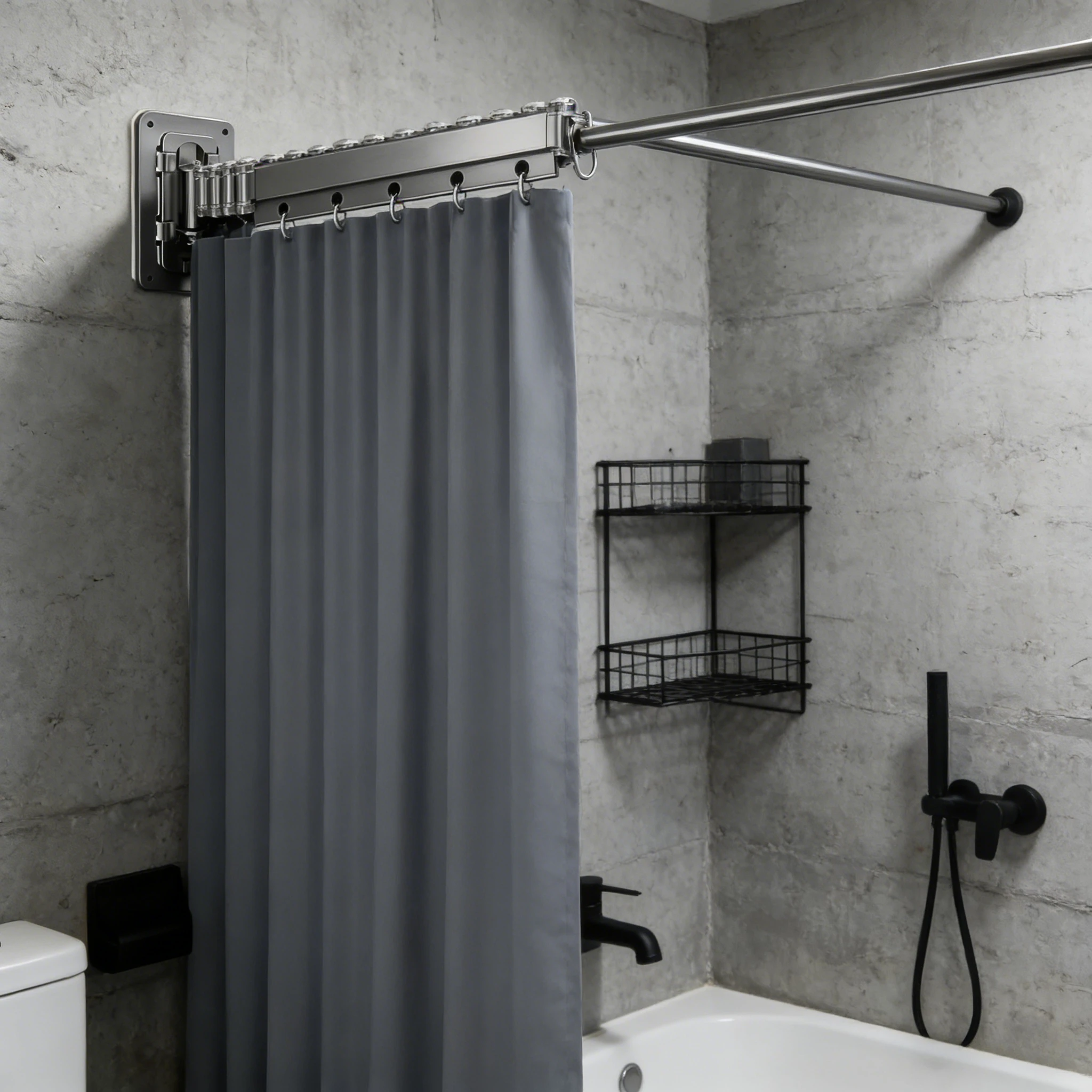 

Премиум-набор складных занавесок для душа: невидимая перегородка без сверления, выдвижная, водонепроницаемая, из полиэстера, для разделения сухого и влажного пространства