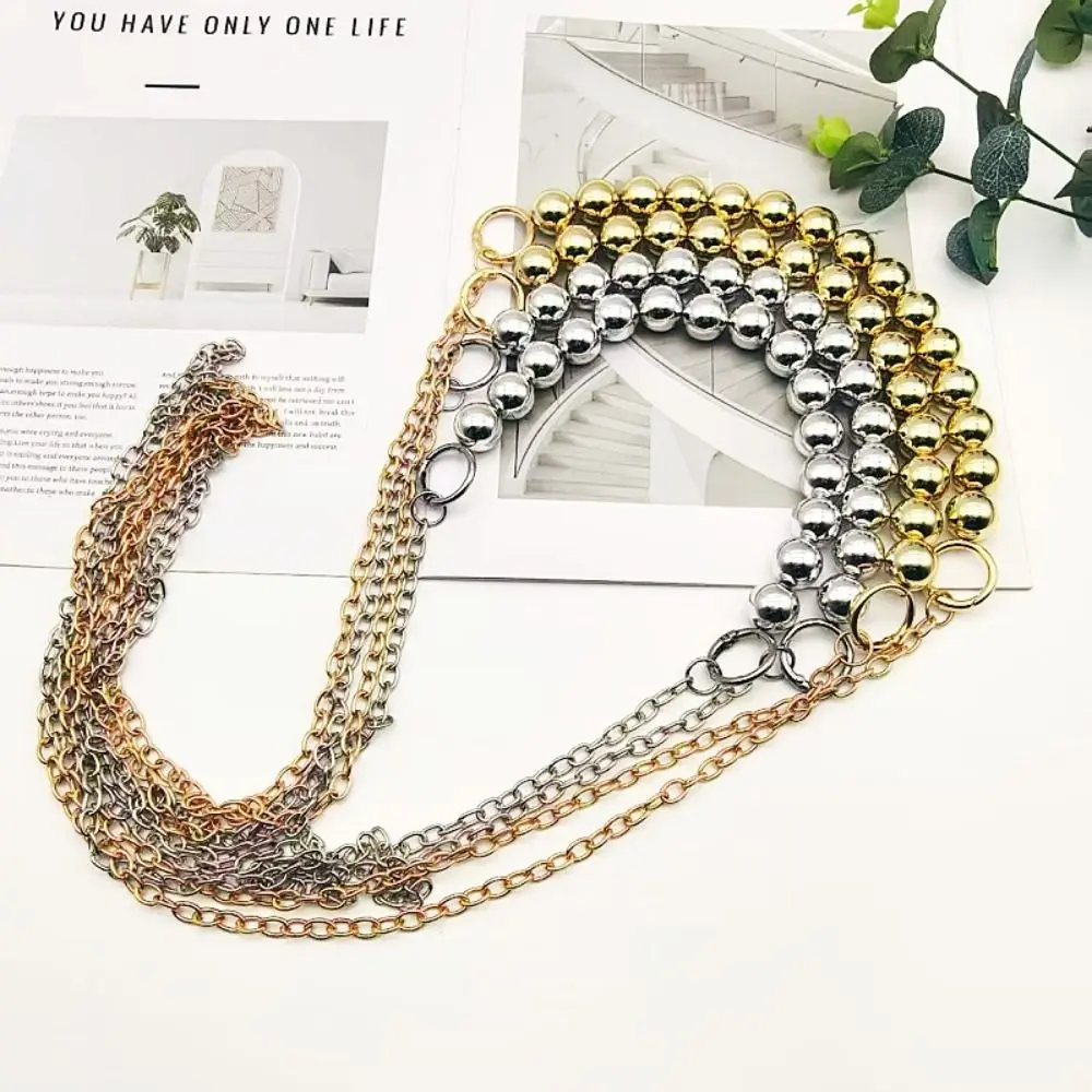 Electroplated Handbag Chain Strap Detachable Versatile Crossbody Shoulder Strap Handmade Elegant Bead Handbag Chain DIY Craft