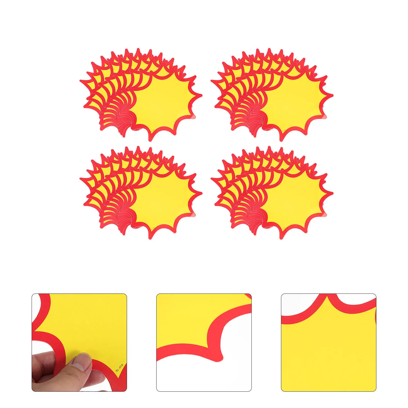 60Pcs Promotional Price Tags Thick Paper Explosion Shape Supermarket Shop Retail Store Price Labels Sale Signs Sticker Display