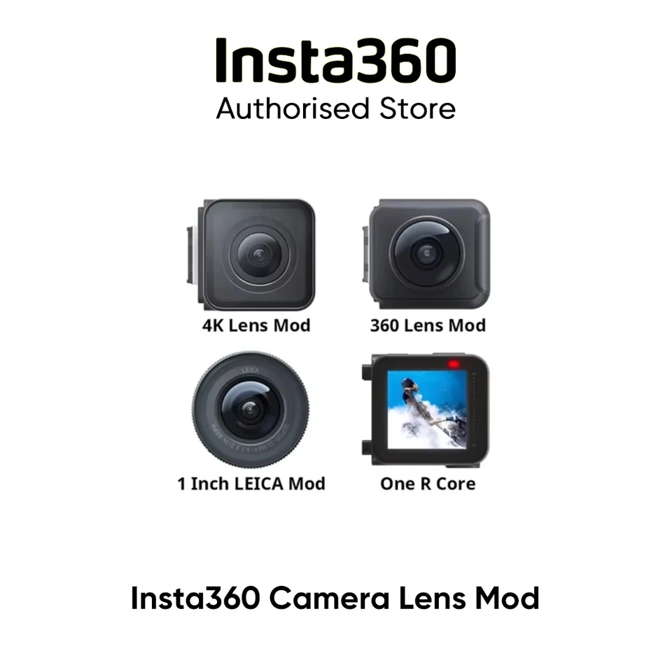 Insta360 ONE R Sports Action Camera Lens Mod 4K Wide Angle 360