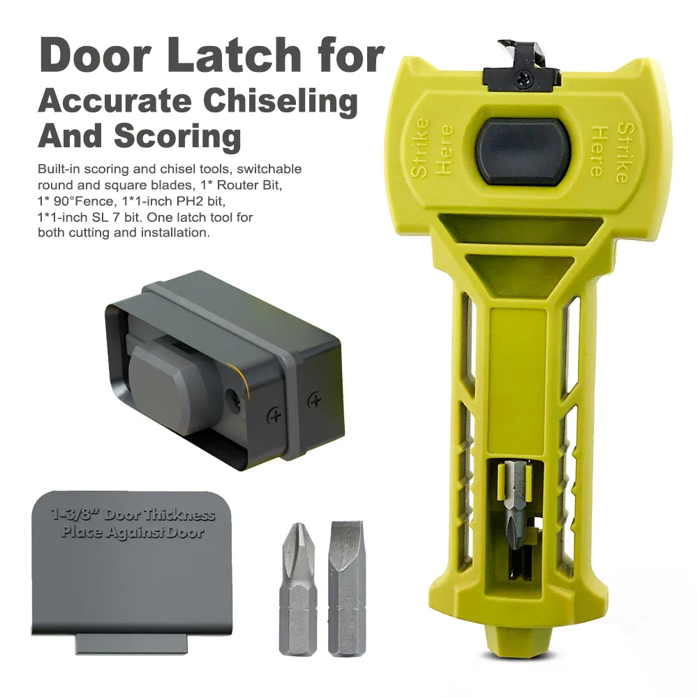 Door Latch Installation Jig Door Lock Mortise Tool Chisel Guide Tool for Door Latch Cutting Slot Installation Woodworking Tool
