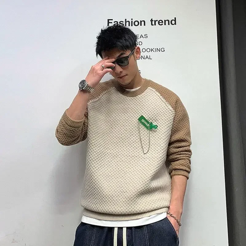 New In Pullover Man Autumnr and Winter Knitted Sweaters for Men Korean Popular Clothes Y2k Reviews Harajuku Style Cheap Knitwear