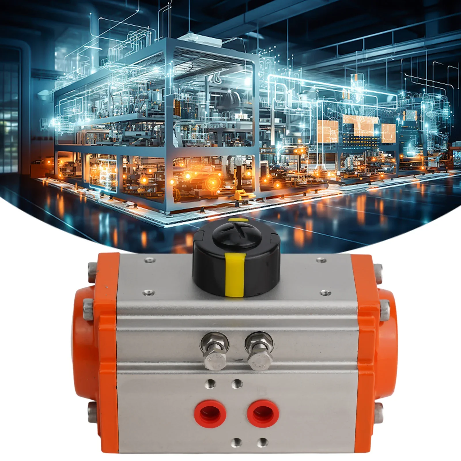 1pc Pneumatic Actuator GT-52 GT-63 GT-75 AT-52 Rotation Angle 90° Pneumatic Ball Valve Double Acting Corner Type Industrial Tool