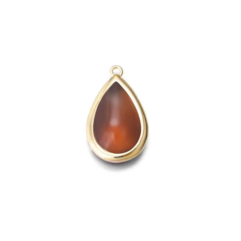 18K Gold Color Tear Drop Shape Colourful Charms Pendants High Quality Necklace Earrings Accessories Rosediy official-website