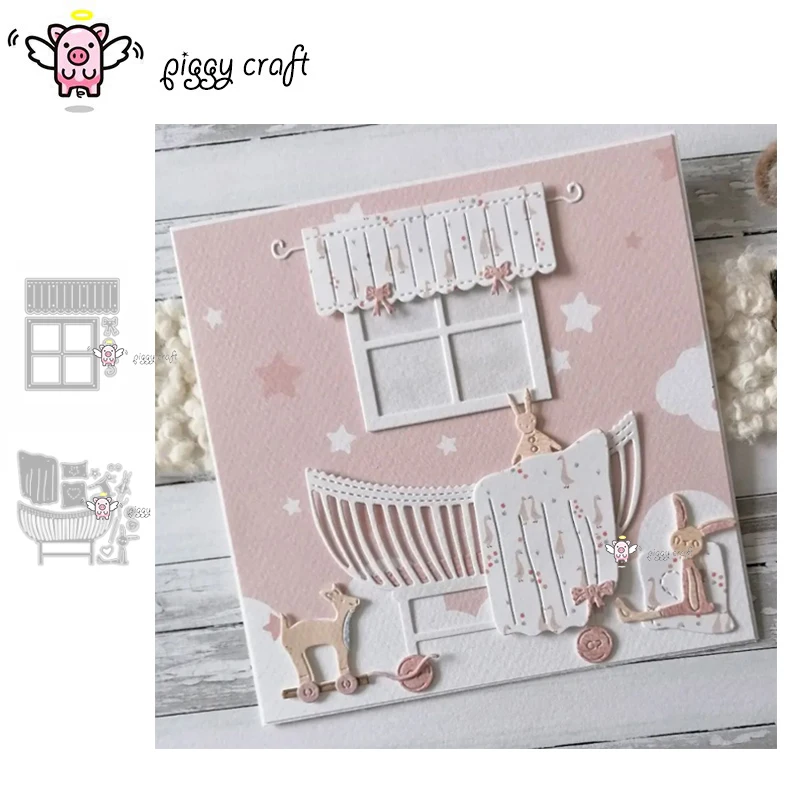 Piggy Craft metal cutting dies cut die mold Bed blanket plush toy Scrapbook paper craft knife mould blade punch stencils dies