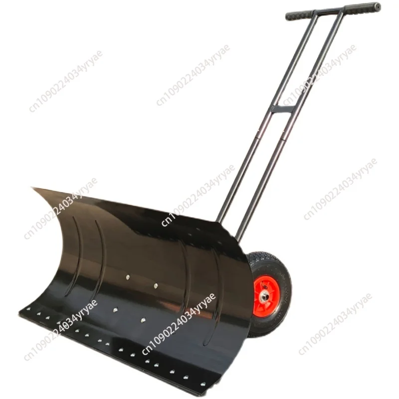 LL Wheeled hand push large  shovel tool snow removal equipment snow push board snow plow machine