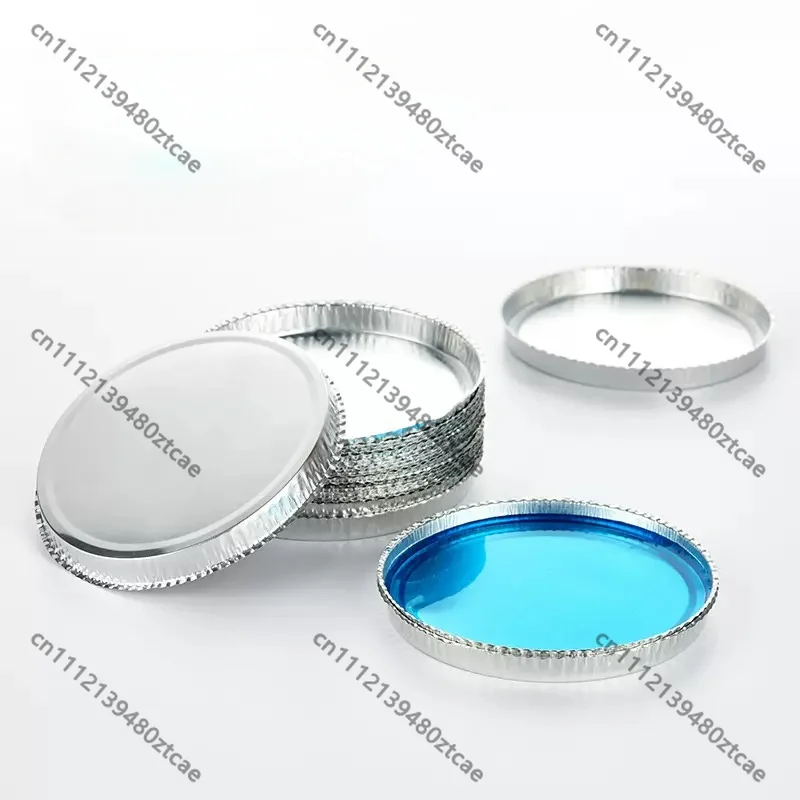 

50Pcs 90mm Round Aluminum Sample Pans Disposable Lab Weighing Trays Moisture Analyzer Balance Measuring Dish Plates