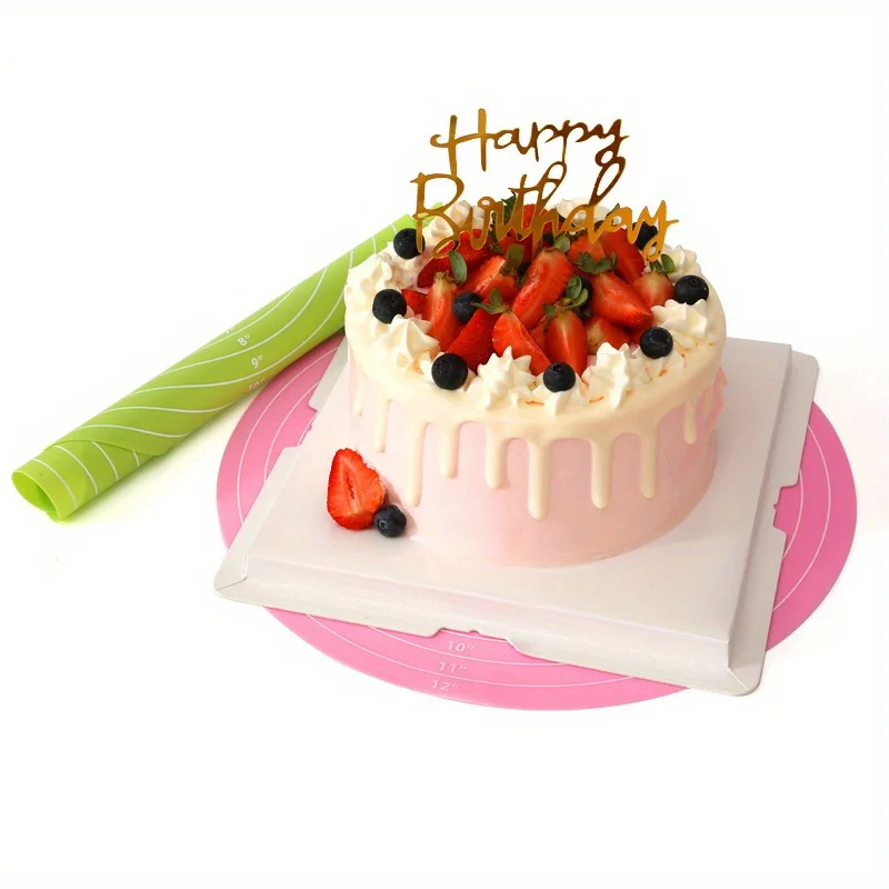 Cake Turntable Pat Silicone Baking Mat For Cake with Size Non-stick High Temperature Resistant Bake Tool Kitchen Gadget
