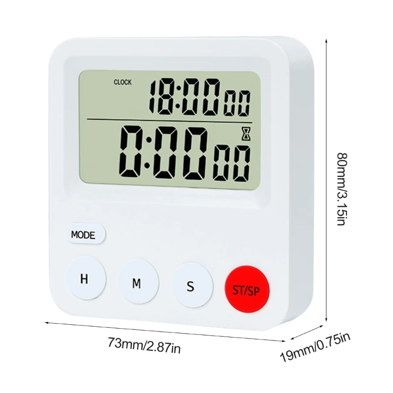 Countdown-Timer Wecker 24 Stunden Küche Digital Timer Alarm Tischuhr Dropship