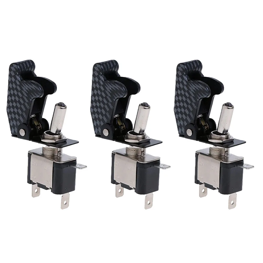 3PCS Customizable Rocker Switches featuring an Illuminated Design Rated at a Voltage of 12V and Current Capacity of Up to 20A