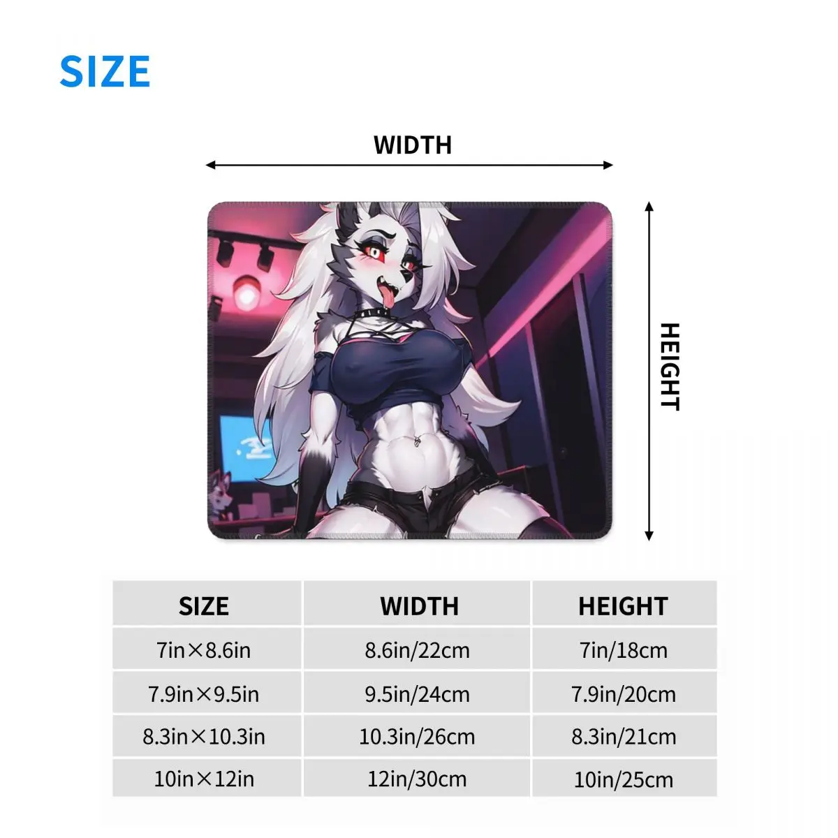 Helluva Boss Loona Mouse Pad Computer Keyboard Mouse Mat Gamer PC Laptop Desk Mat Office Accessories Table Mats