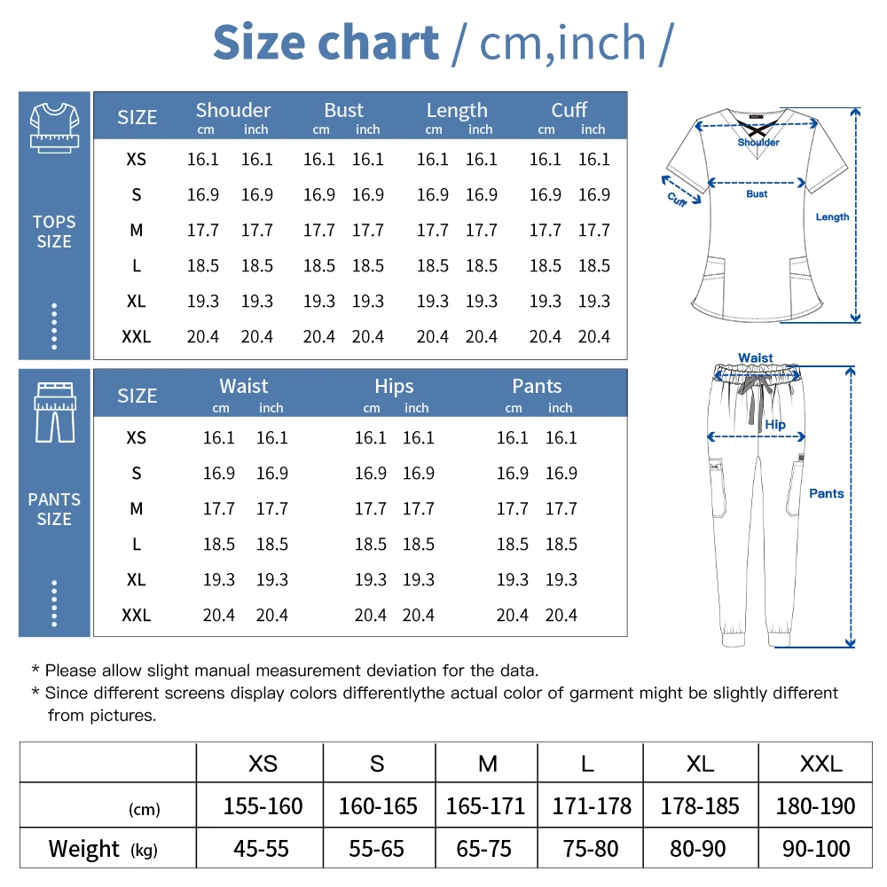 ขายส่งขัด Jogger ชุดผู้หญิงสัตว์เลี้ยงโรงพยาบาลหมอชุดสีทึบชุดผ่าตัดหลายกระเป๋า V คอเสื้อผ้าทันตแพทย์