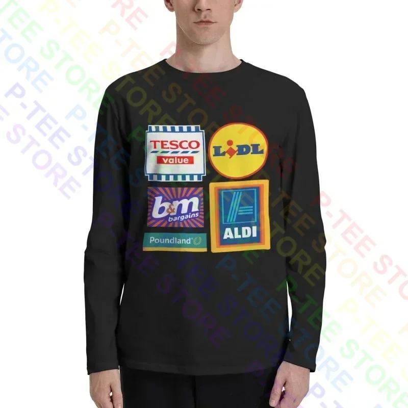Budget Supermarkt, Tesco Value, Lidl, Aldi, Poundland Langarm-T-Shirts T-Shirt T-Shirt Bester Aufdruck