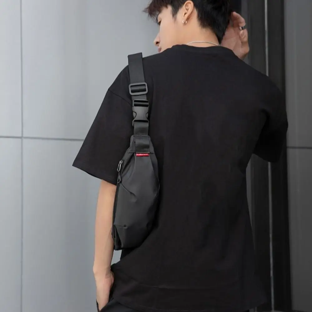 حقيبة خصر رجالية متعددة الوظائف قابلة للتعديل، حقيبة كتف عصرية متينة، حقيبة صدر خفيفة الوزن للجري #5