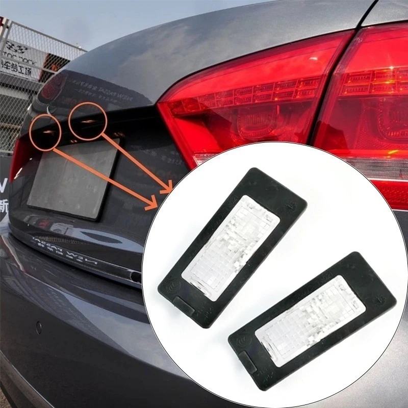 

2 PCS License Plate Lamp Suitable For VW Passat Tiguan Touareg Jetta Skoda 56D 943 021 56D943021