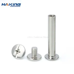 5/10X M5x6-60mm 304 Stainless Steel Leather Bag Belt Photo Scrapbook Album Book Post Binding Screw Chicago Screw Nail Rivet Bolt