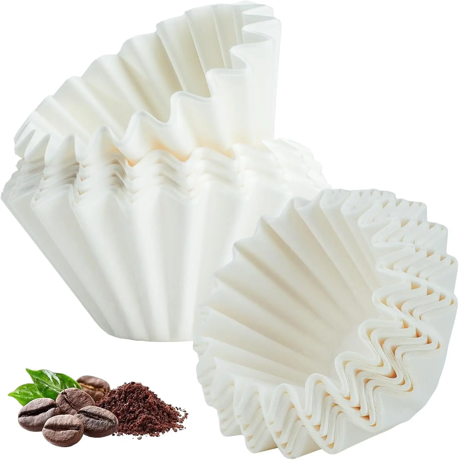 1-2 Cup Small Coffee Filters 100 Count Disposable Basket Coffee Filter Paper  Wave Dripper 155 Series Coffee Maker For 1-2 cups