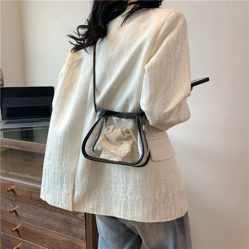 حقيبة كروس للنساء حقيبة شاطئية حقيبة جيلي شفافة محفظة وحقائب يد للأطفال حقائب ساع حقائب أطفال للأم للفتيات كيس #3