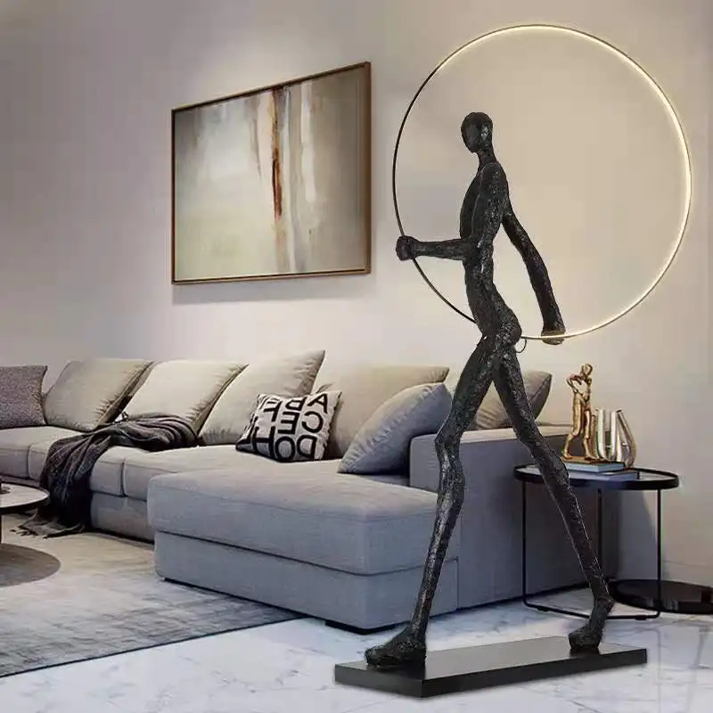 Figuur Art Sculptuur Designer Vloerlamp Hotel Hal Woonkamer Lobby Villa Grote Staande Licht Creatieve Decoratie Verlichten