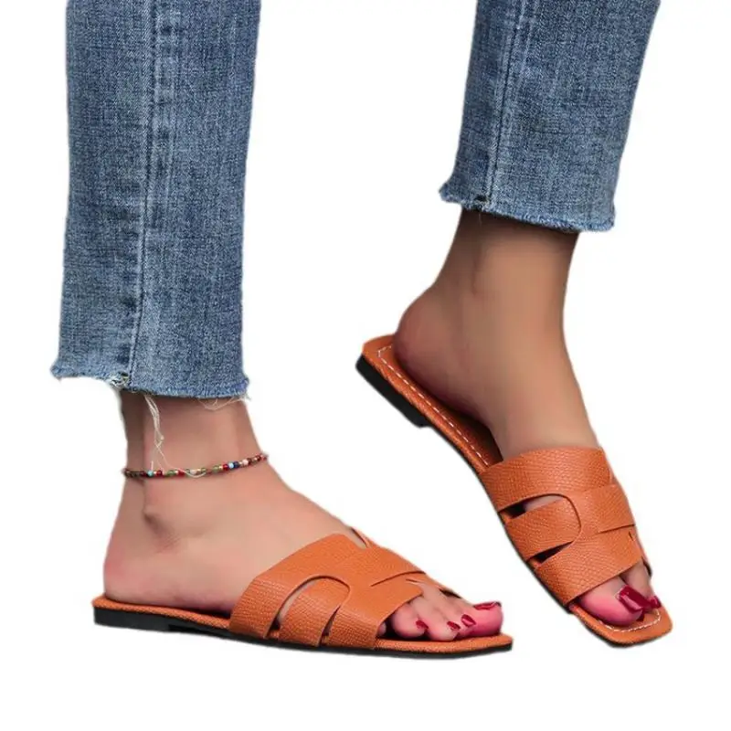 luxury brand heels Slippers Women Luxury Outdoor Beach Flip Flops Female Flat Sandals Woman Trend Design Slides Shoes zapatilla