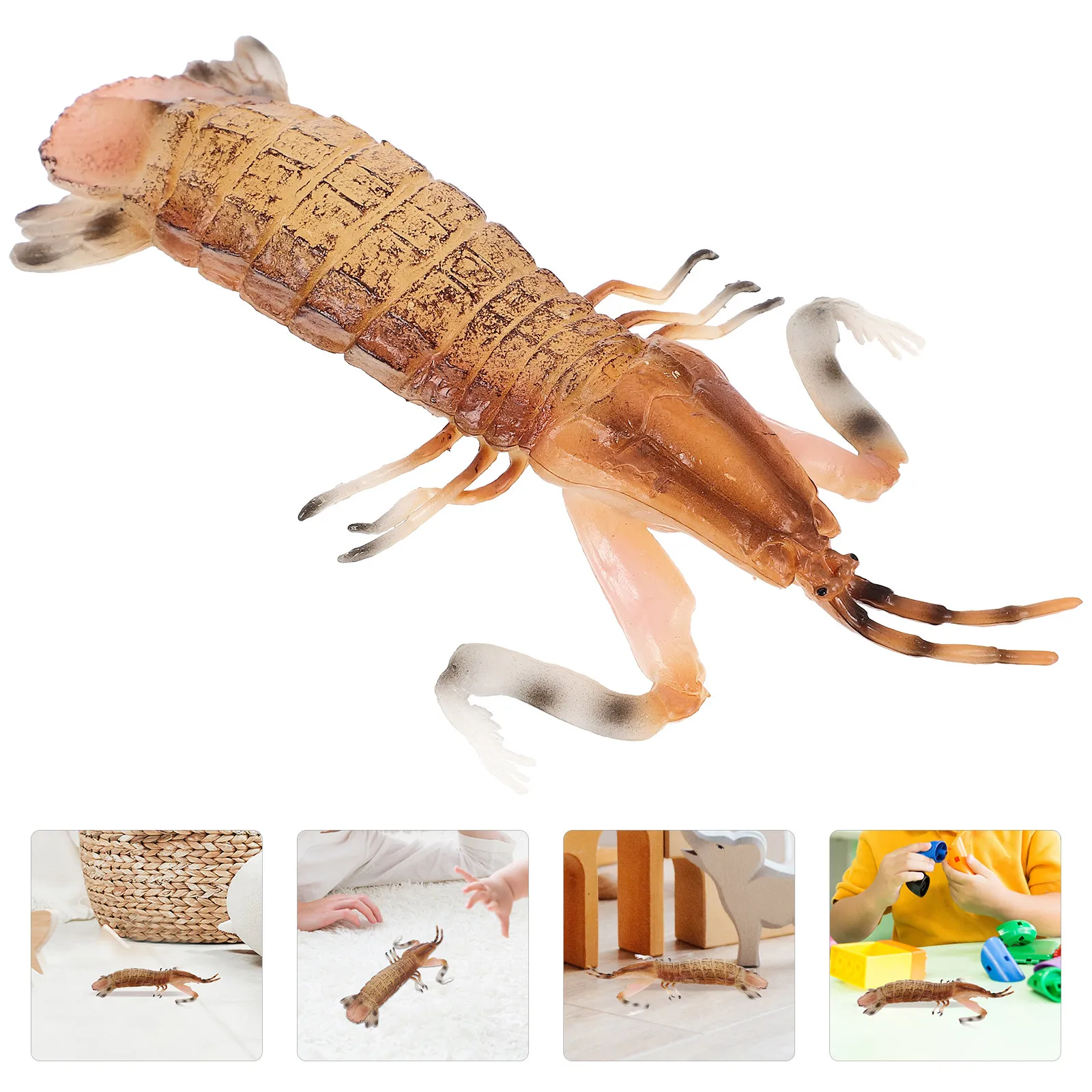Exquisitely Crafted Mantis Shrimp Decorative Ornament for Desk Home Office Garden Aesthetic Photo Prop Lovely Sensory Learning