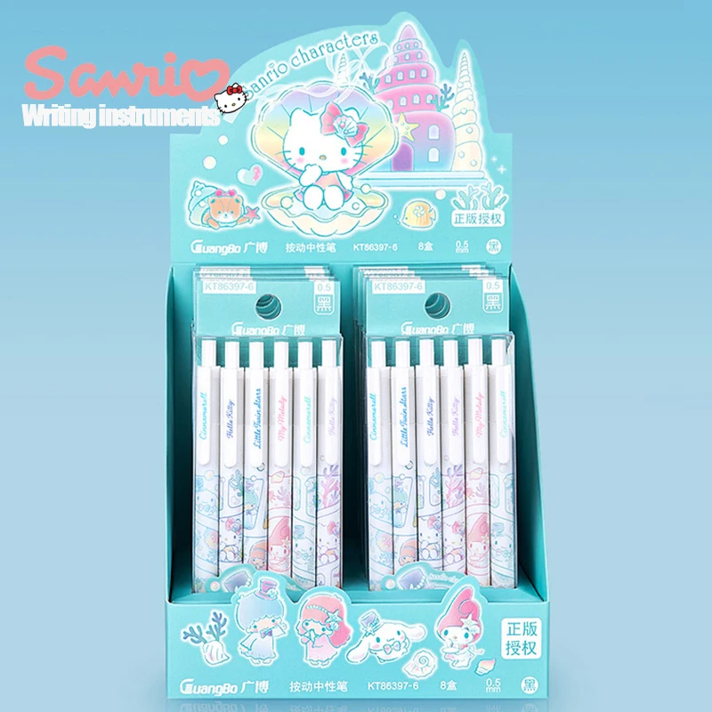 

Genuine Sanrio Anime Cinnamoroll Press 0.5mm Black Gel Pen Student Brush Question Quick-drying Signature Pen Learning Stationery