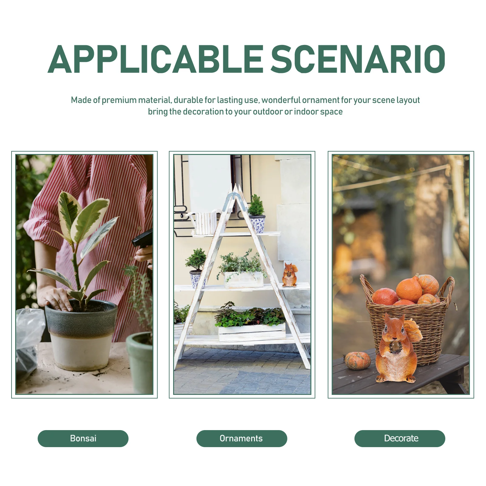 

Resin Simulation Squirrel Sculpture Charming Yard Garden Ornament Patio Decoration Home Scene Adornment Simulation Squirrel