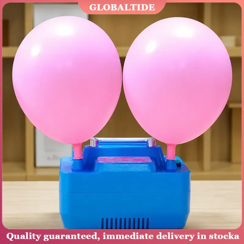 Dual Nozzle Electric Balloon Pump Air Inflator Fast Inflation Machine for Party Wedding Decoration Supplies Automatic Blower