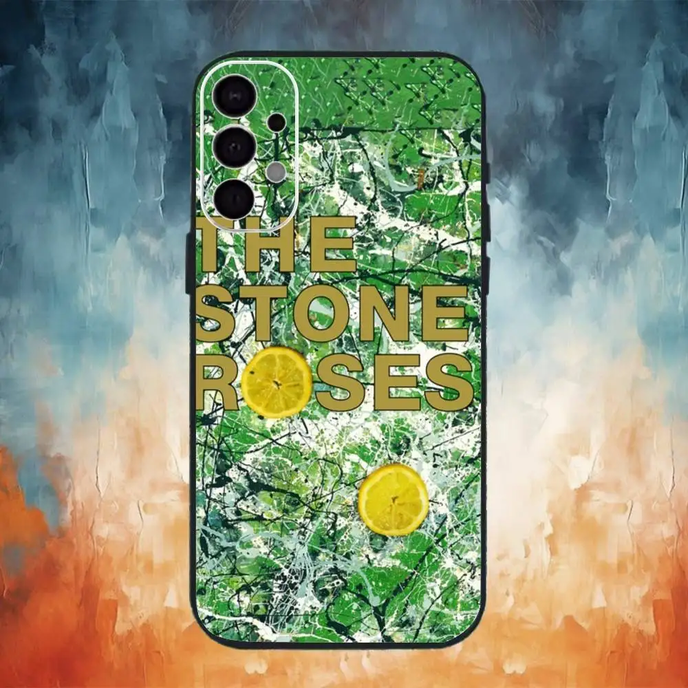 Band The S-Stone R-Roses Phone Case For Samsung S25,S24,S21,S22,S23,S30,Ultra,S20,Plus,Fe,Note,10,9,5G Black Cover