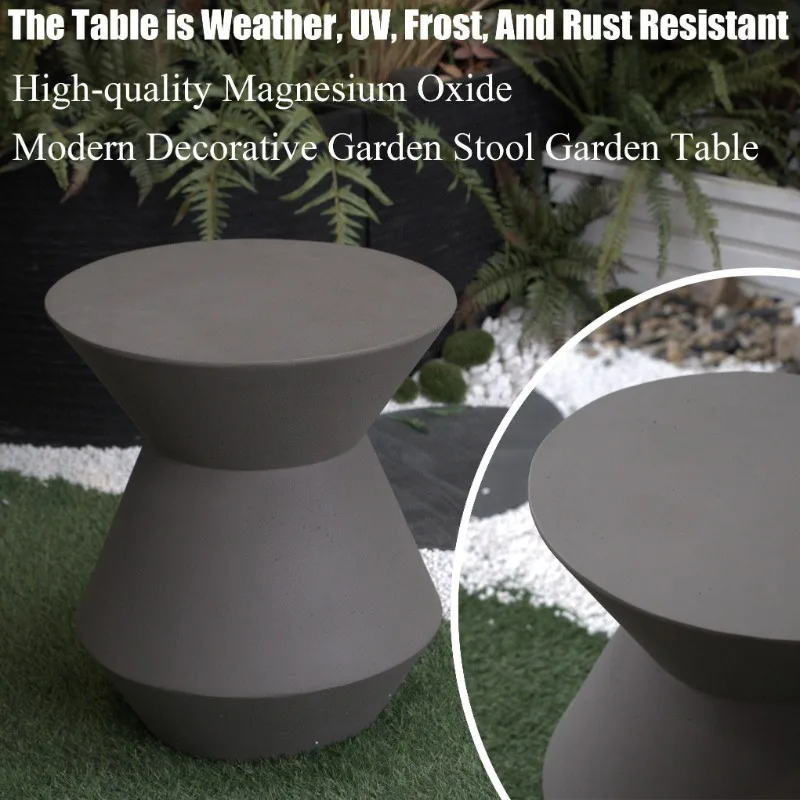 High-quality Magnesium Oxide Rust Resistant Modern Decorative Garden Stool Garden Table Garden Patio Lawn Home Indoor Outdoor