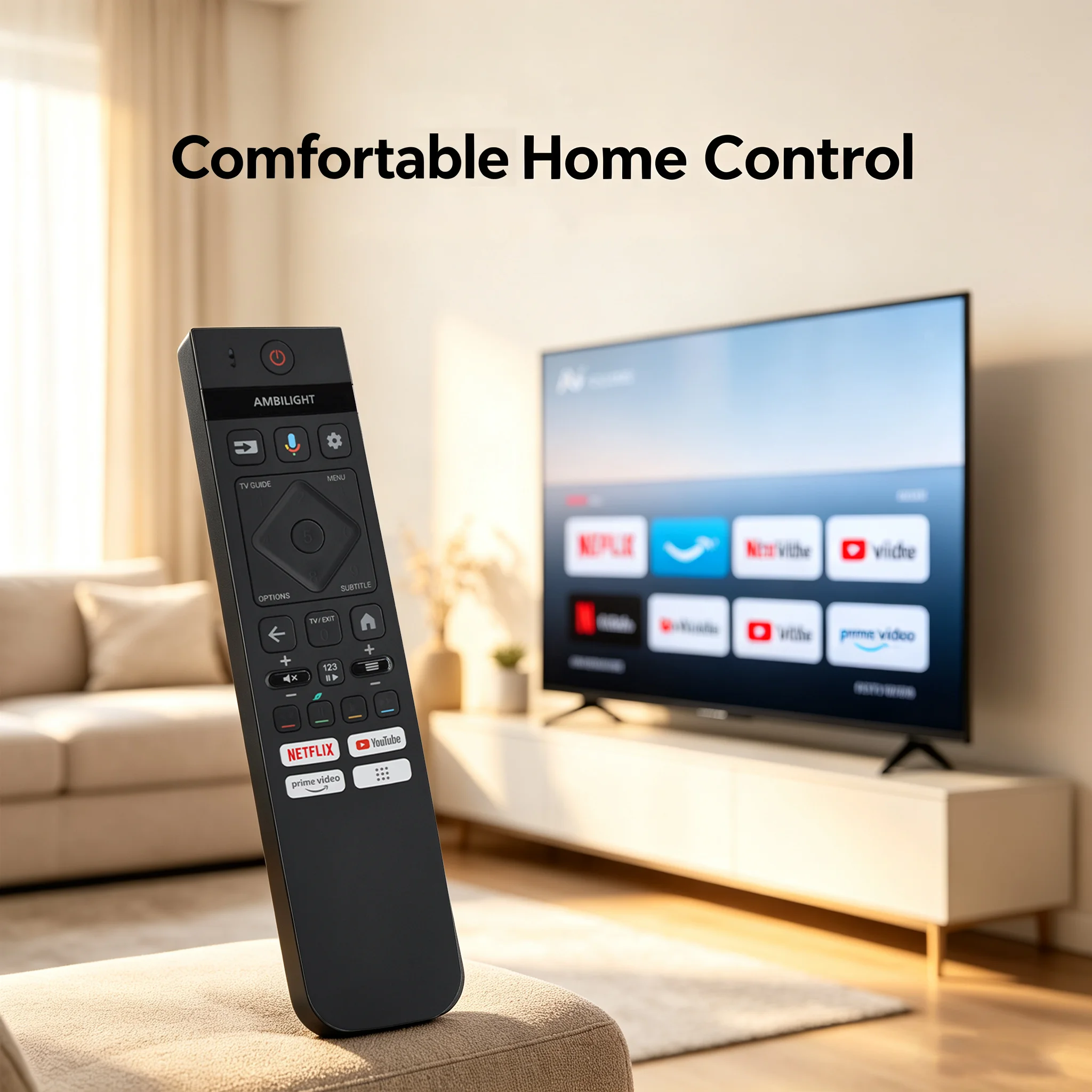PH-V26 Voice Remote Control Compatible with Philips Smart TV OLED908/12 550LED819/12 4K UHD Replacement Remote