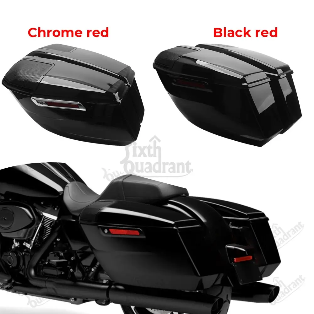 Motorcycle Hard Saddlebags and Speaker Lids With Latch Keys Kit For Harley CVO Street Road Glide FLHXSE FLTRXSE FLHX 2023-2025