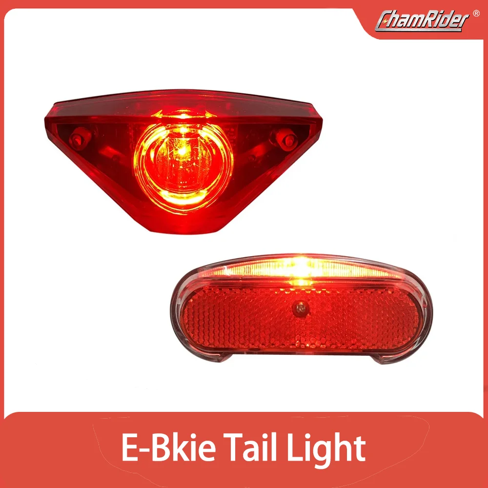 

ChamRider 6V-80V Electric Bicycle Tailights Safety Warning Rear Lamp Cycling Accessories