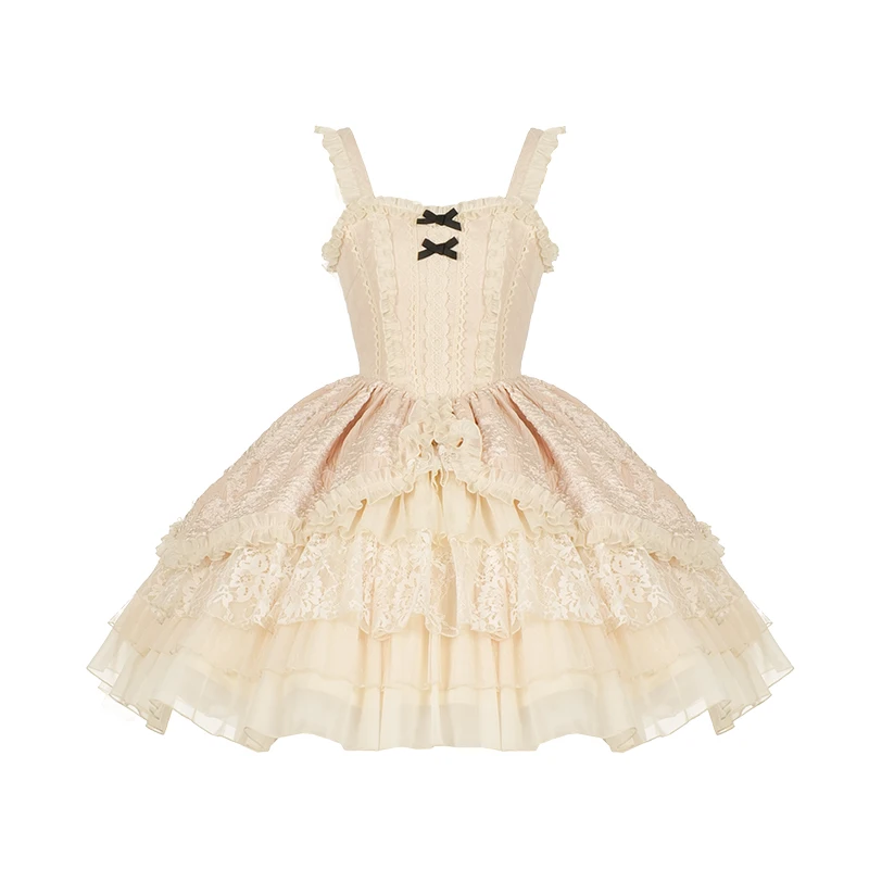 Vestido de pastel de Ballet CLA elegante falda multicapa Linda Lolita diaria dulce JSK