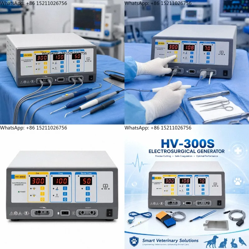 2026 New Sprout HV-300S Veterinary Bipolar Vessel Sealing Generator Electrosurgical Unit Stainless Steel for Dog/Cat/Horse