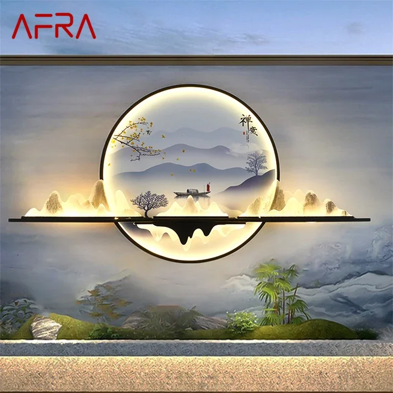 

AFRA Outdoor Mural Lamp LED 1 Meter Diameter Circular Landscape Waterproof Mural Villa Courtyard Garden Decoration Painting