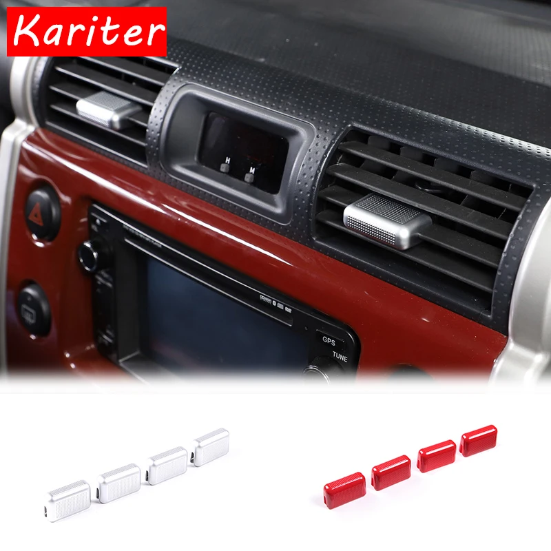 

For Toyota FJ Cruiser 2007-2021 ABS Air Conditioning Vent Adjustment Cover Decorative Sticker Interior Modification Accessories