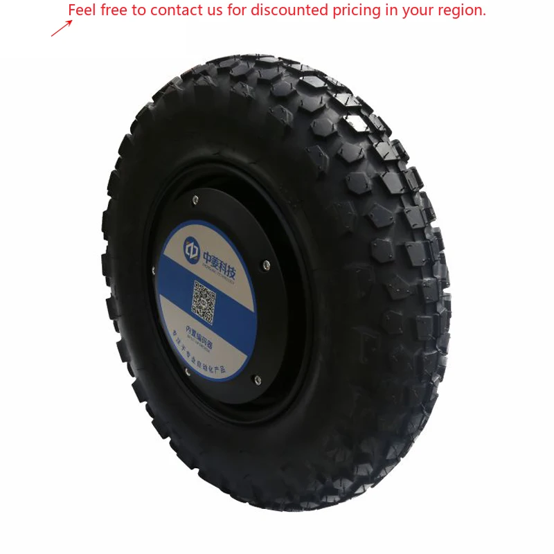 

Robot Wheel Low Noise Low Speed 15inch 48V 800W 20N.m 150RPM IP65 200kg Load DC Robot Wheel Hub Servo Motor With 4096 Encoder